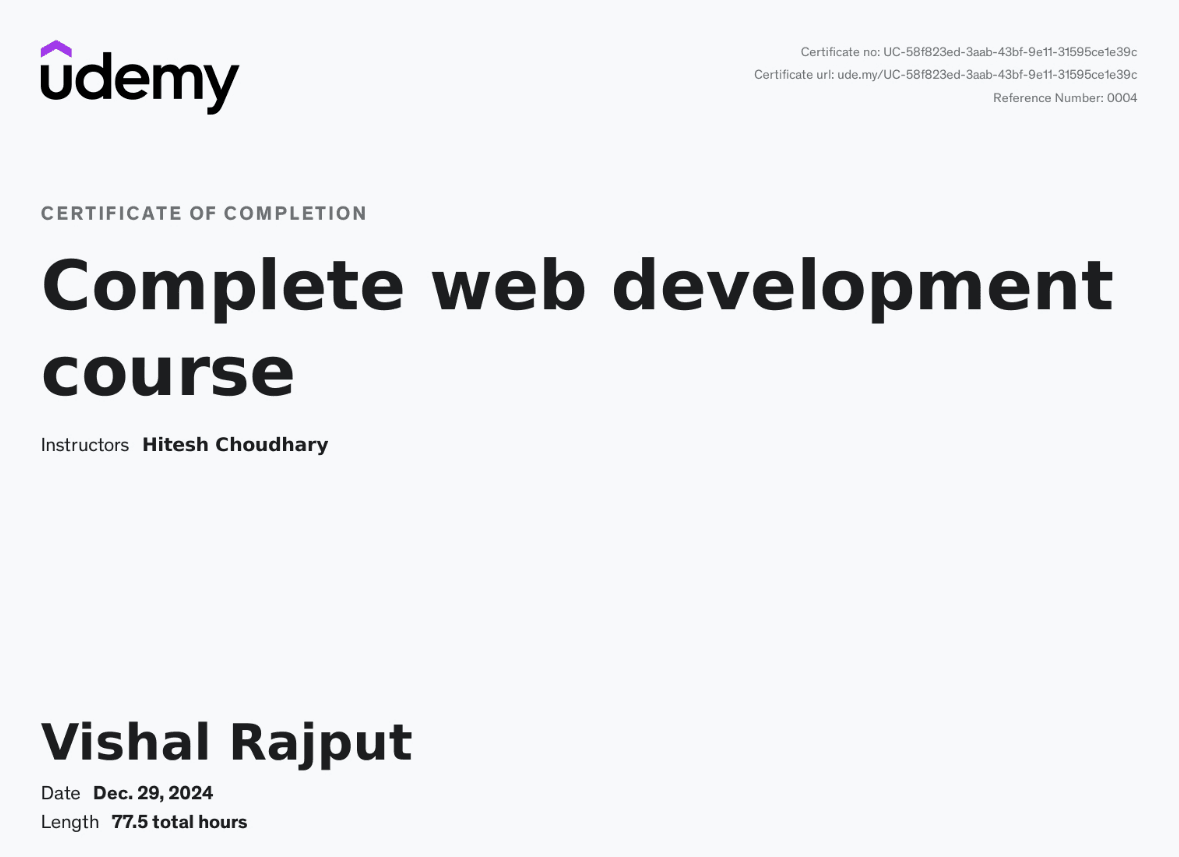 Complete Web Development Course