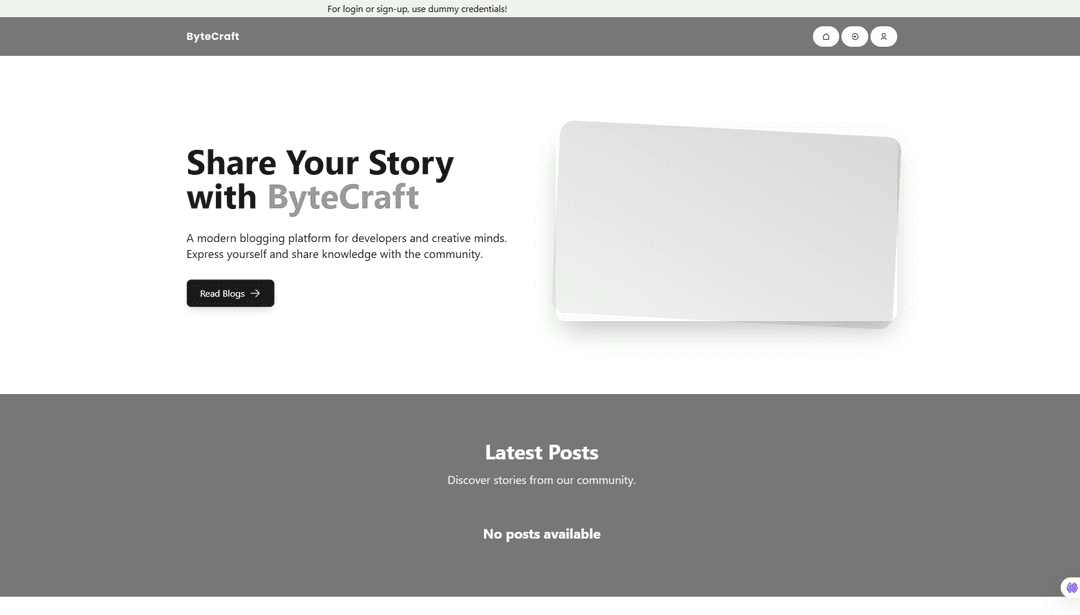 ByteCraft - Blog App